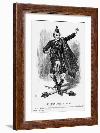 We Gladstone, Sword Dance-John Tenniel-Framed Art Print