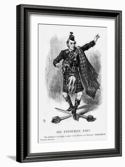 We Gladstone, Sword Dance-John Tenniel-Framed Art Print