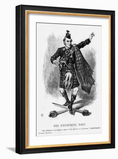 We Gladstone, Sword Dance-John Tenniel-Framed Art Print