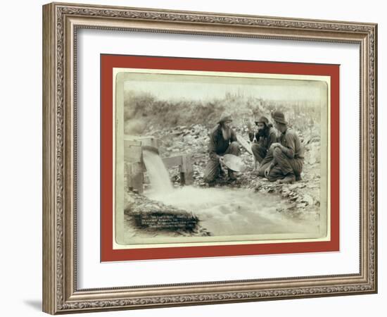 We Have it Rich. Washing and Panning Gold-John C. H. Grabill-Framed Premium Giclee Print