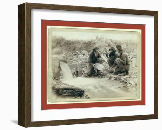 We Have it Rich. Washing and Panning Gold-John C. H. Grabill-Framed Premium Giclee Print