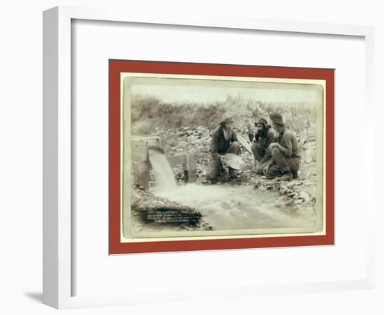 We Have it Rich. Washing and Panning Gold-John C. H. Grabill-Framed Premium Giclee Print