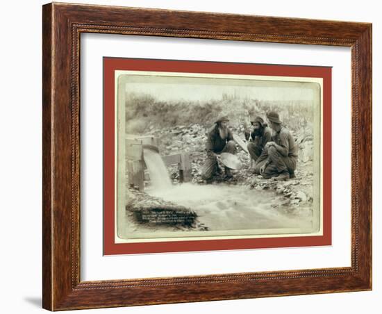 We Have it Rich. Washing and Panning Gold-John C. H. Grabill-Framed Premium Giclee Print