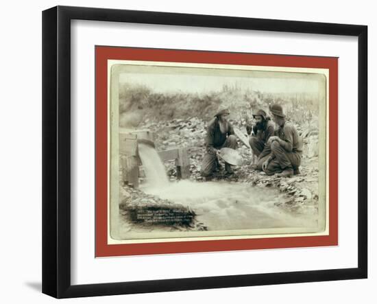 We Have it Rich. Washing and Panning Gold-John C. H. Grabill-Framed Premium Giclee Print