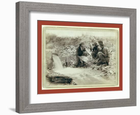 We Have it Rich. Washing and Panning Gold-John C. H. Grabill-Framed Giclee Print