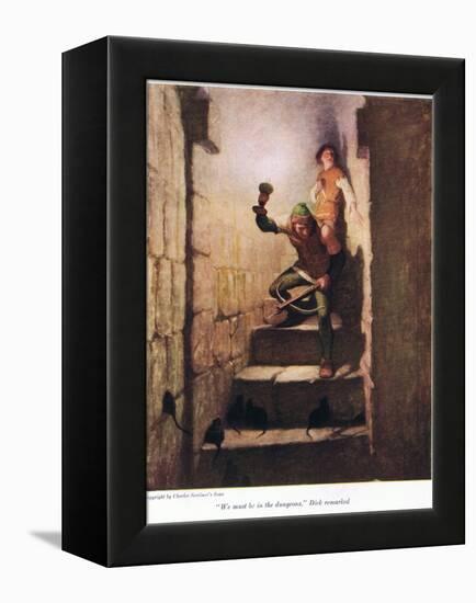 We Must Be in the Dungeons, Dick Remarked, 1916 (Litho)-Newell Convers Wyeth-Framed Premier Image Canvas