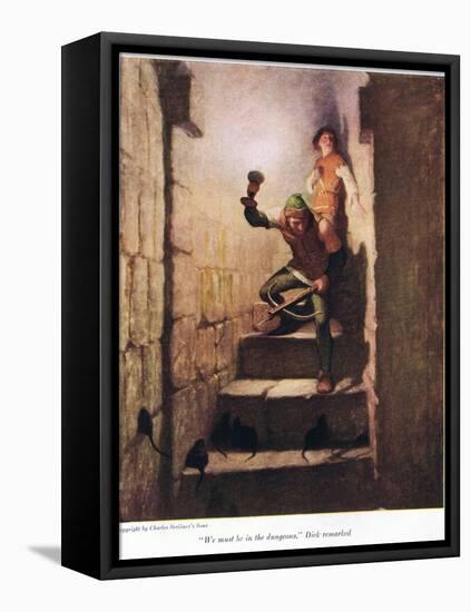 We Must Be in the Dungeons, Dick Remarked, 1916 (Litho)-Newell Convers Wyeth-Framed Premier Image Canvas