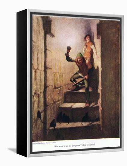 We Must Be in the Dungeons, Dick Remarked, 1916 (Litho)-Newell Convers Wyeth-Framed Premier Image Canvas