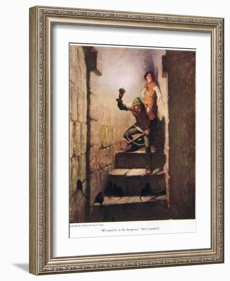 We Must Be in the Dungeons, Dick Remarked, 1916 (Litho)-Newell Convers Wyeth-Framed Giclee Print