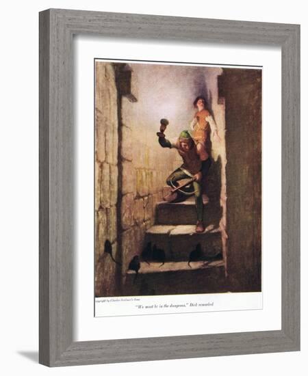 We Must Be in the Dungeons, Dick Remarked, 1916 (Litho)-Newell Convers Wyeth-Framed Giclee Print