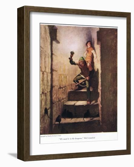 We Must Be in the Dungeons, Dick Remarked, 1916 (Litho)-Newell Convers Wyeth-Framed Giclee Print