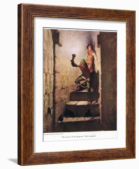 We Must Be in the Dungeons, Dick Remarked, 1916 (Litho)-Newell Convers Wyeth-Framed Giclee Print