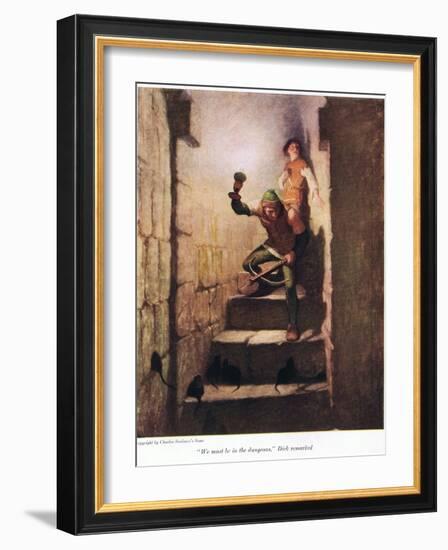 We Must Be in the Dungeons, Dick Remarked, 1916 (Litho)-Newell Convers Wyeth-Framed Giclee Print