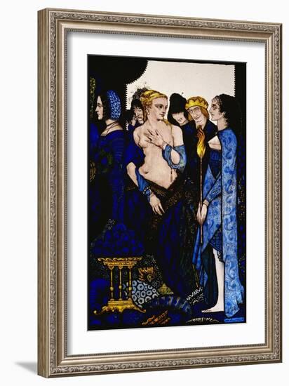 "We Named Lucrezia Crivelli and Titian's Lady with Amber Belly" Illustration by Harry Clarke from…-Harry Clarke-Framed Giclee Print
