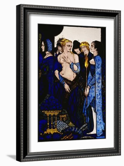 "We Named Lucrezia Crivelli and Titian's Lady with Amber Belly" Illustration by Harry Clarke from…-Harry Clarke-Framed Giclee Print