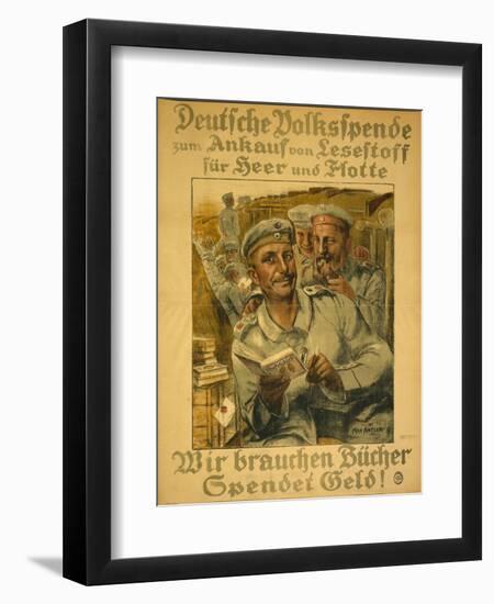 "We Need Books, Donate Money!", 1917-Max Antlers-Framed Giclee Print