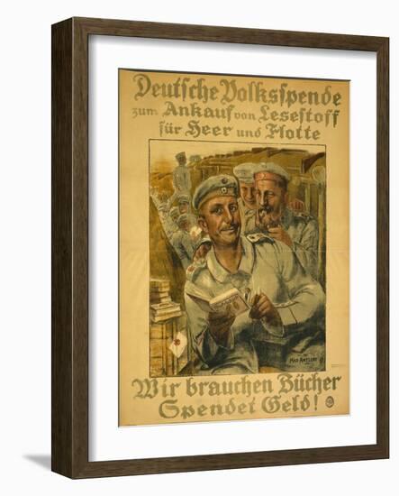 "We Need Books, Donate Money!", 1917-Max Antlers-Framed Giclee Print