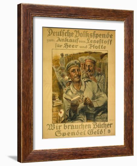 "We Need Books, Donate Money!", 1917-Max Antlers-Framed Giclee Print