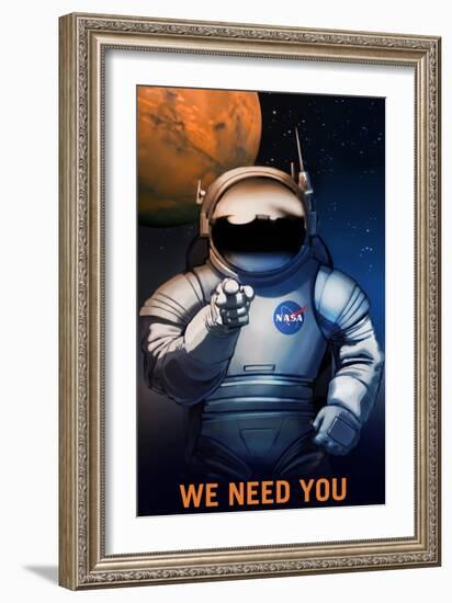 We Need You-NASA-Framed Art Print