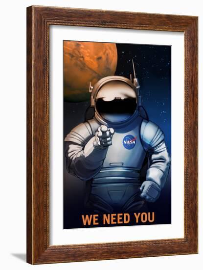 We Need You-NASA-Framed Art Print