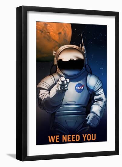 We Need You-NASA-Framed Art Print