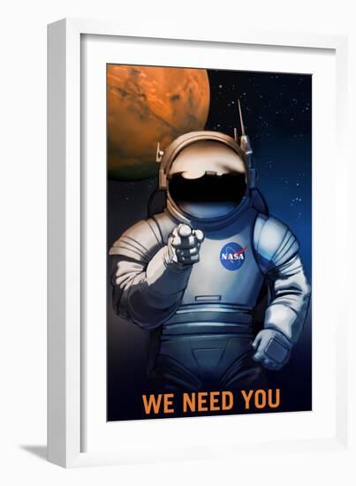 We Need You-NASA-Framed Art Print