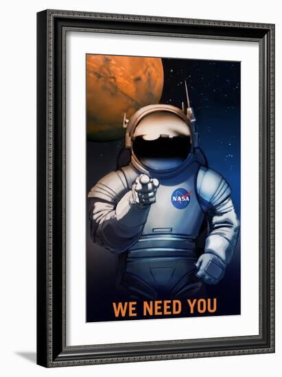 We Need You-NASA-Framed Art Print