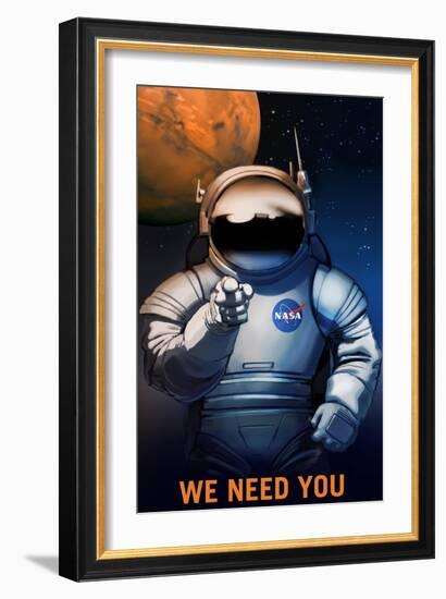 We Need You-NASA-Framed Art Print