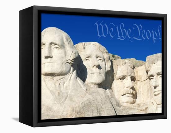 We the People Above Mount Rushmore-Joseph Sohm-Framed Premier Image Canvas