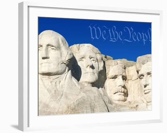 We the People Above Mount Rushmore-Joseph Sohm-Framed Photographic Print