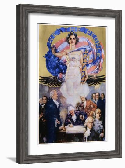 We the People Poster-Howard Chandler Christy-Framed Giclee Print