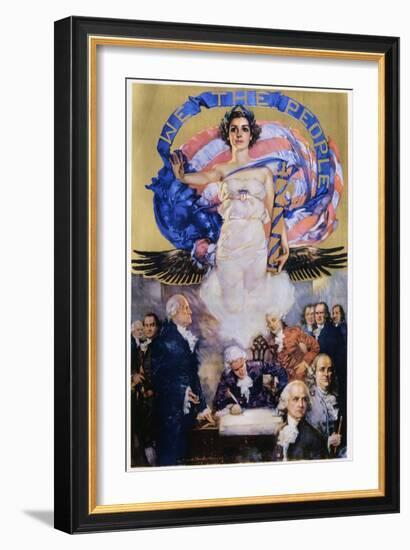 We the People Poster-Howard Chandler Christy-Framed Giclee Print