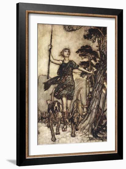 We Will, Fair Queen, Up to the Mountain's Top, and Mark the Musical Confusion of Hounds-Arthur Rackham-Framed Giclee Print