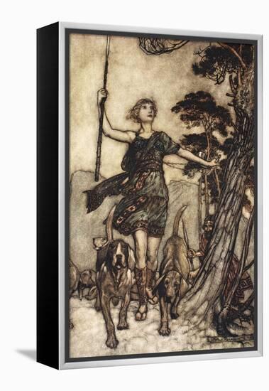 We Will, Fair Queen, Up to the Mountain's Top, and Mark the Musical Confusion of Hounds-Arthur Rackham-Framed Premier Image Canvas