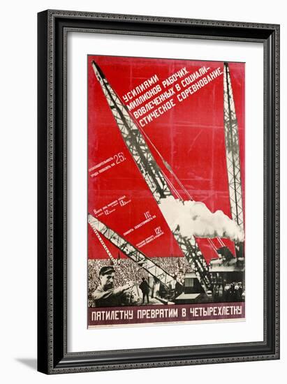 We Will Turn the Five-Year Plan into a Four-Year Plan-Gustav Klutsis-Framed Giclee Print