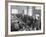 Wealthy Casper Residents Lining Up in the Casper National Bank-Peter Stackpole-Framed Photographic Print