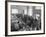 Wealthy Casper Residents Lining Up in the Casper National Bank-Peter Stackpole-Framed Photographic Print