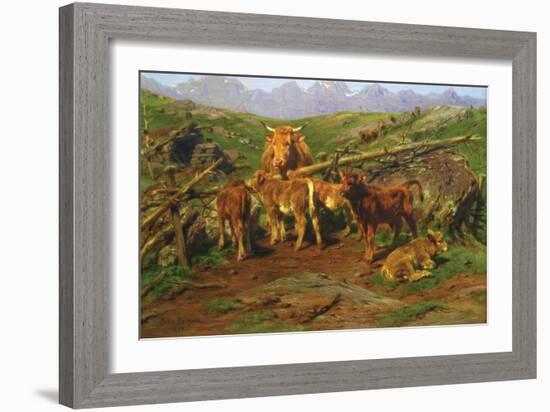 Weaning the Calves-Rosa Bonheur-Framed Art Print