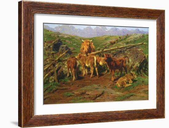 Weaning the Calves-Rosa Bonheur-Framed Art Print