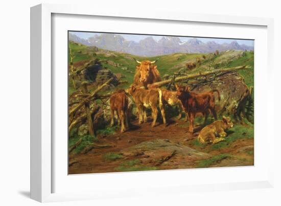 Weaning the Calves-Rosa Bonheur-Framed Art Print