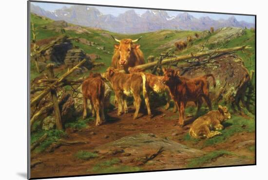 Weaning the Calves-Rosa Bonheur-Mounted Art Print