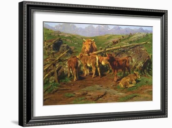 Weaning the Calves-Rosa Bonheur-Framed Art Print