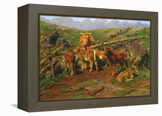 Weaning the Calves-Rosa Bonheur-Framed Stretched Canvas