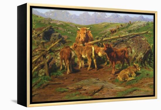 Weaning the Calves-Rosa Bonheur-Framed Stretched Canvas