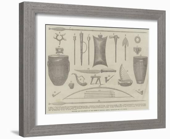 Weapons and Implements of the Tribes of Central Africa, Visited by Mr S W Baker-null-Framed Giclee Print