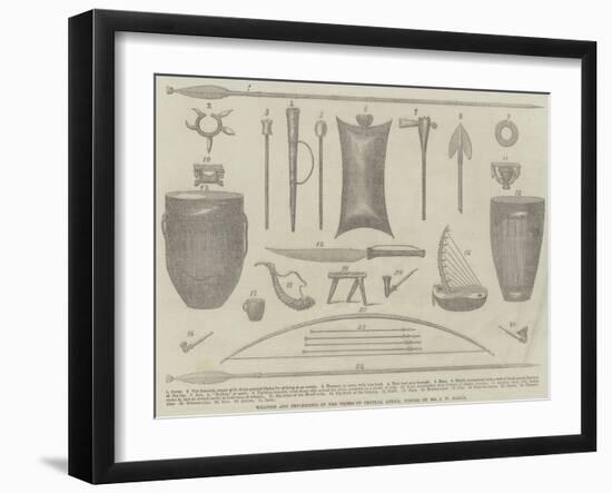 Weapons and Implements of the Tribes of Central Africa, Visited by Mr S W Baker-null-Framed Giclee Print