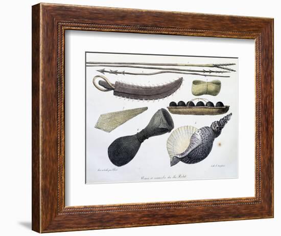 Weapons and Tools of Radak Islands, Marshall Islands-Louis Choris-Framed Giclee Print