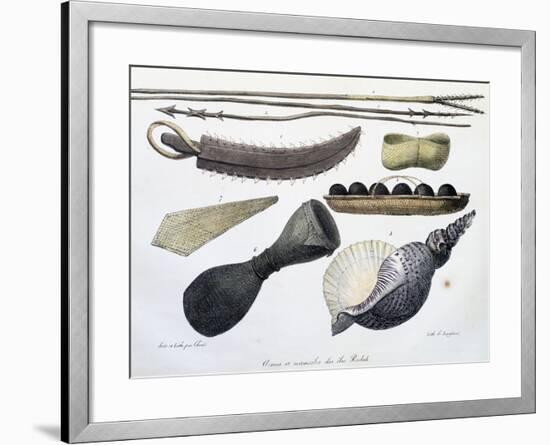 Weapons and Tools of Radak Islands, Marshall Islands-Louis Choris-Framed Giclee Print