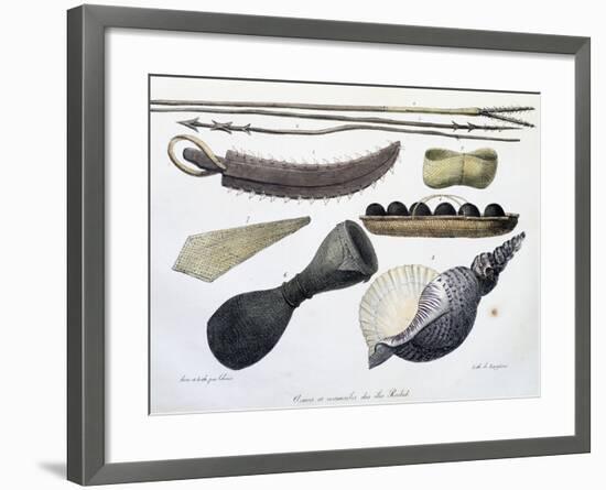 Weapons and Tools of Radak Islands, Marshall Islands-Louis Choris-Framed Giclee Print