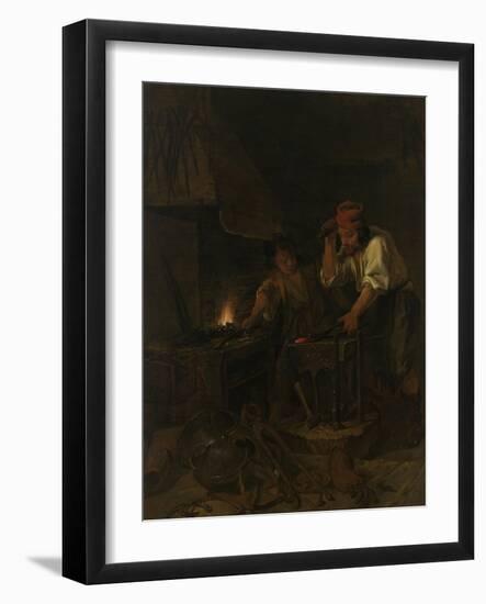 Weaponsmith-Gabriel Metsu-Framed Art Print